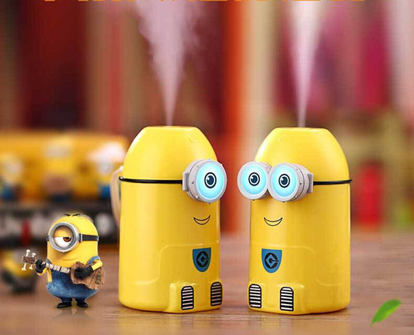 Cartoon Little Yellow Man Humidifier Mini USB with Night Light Mute Humidifier Children Student Household Humidifier