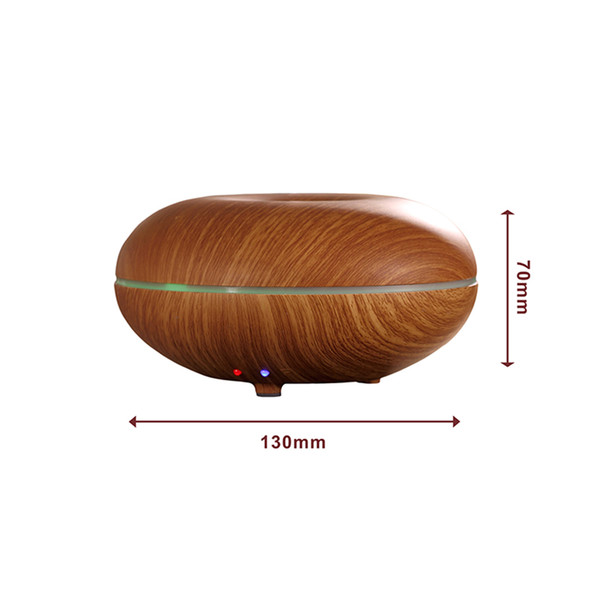 GX Diffuser Essential Oil Aroma Diffuser LED Changing Ultrasonic Humidifier Wood Gain Aromatherapy Fogger for Home Office