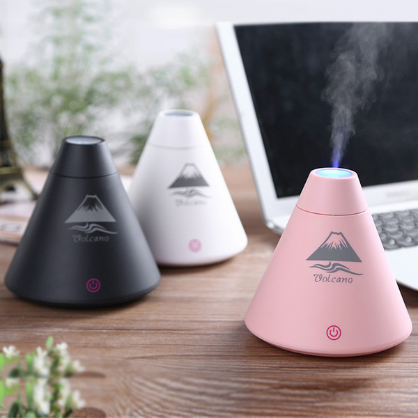 160ml Creative USB Volcano Humidifier LED Night Light Ultrasonic Desk Humidifiers Mist Maker Mini Household Air Purifier