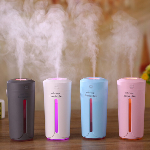 Car humidifier night new color cup humidifier USB mini desktop air purifier office home silent spray lamp air purifier