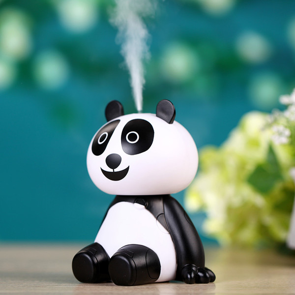 Cartoon Panda USB Air Humidifier Ultrasonic Desk Humidifiers Mist Maker Fogger Mini Portable Air Purifier 120ml