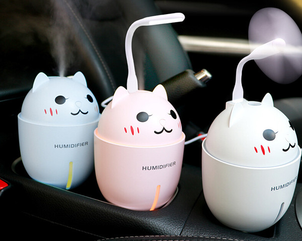 Cartoon cute pet USB portable three-in-one humidifier creative bedroom desktop air purifier mini car humidifier mute