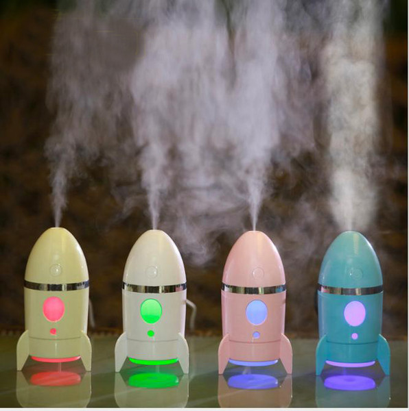 Creative Simulation Rocket Aromatherapy Humidifier Mini Desktop Air Humidifier Diffuser USB Automatic Power-Off Mist Maker Fogger For Home