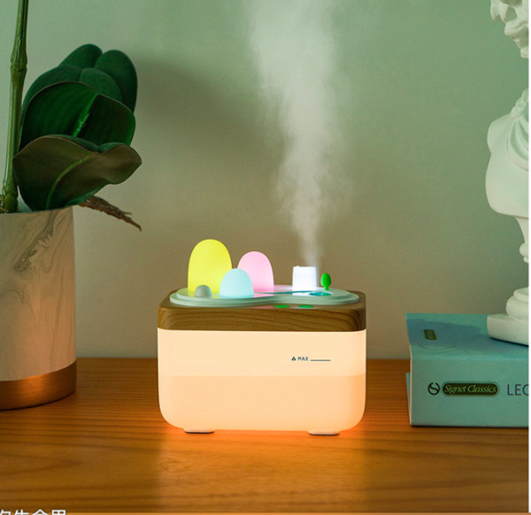 Countryside Style Household Ultrasonic Aroma Diffuser Air Humidifier Lovely Small Fog Essential Oil Diffuser Colorful Night Light Mist Maker