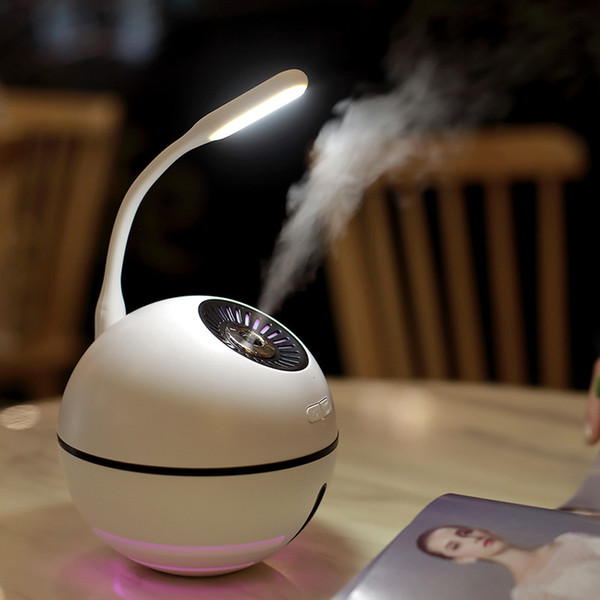 Space Ball USB Mini Air Humidifier Fan Light Humidifier Led Light Changing Aroma Essential Oil Diffuser Aromatherapy