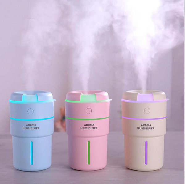 New Time Cup Humidifier Mini Ultrasonic Humidifiers Led Night Light Aroma Essential Oil Diffuser USB Fogger Car Air freshener