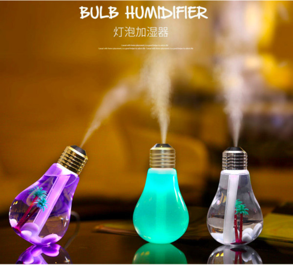 Creative light bulb Humidifier Mini Desktop Air Humidifier Diffuser USB Automatic Power-Off Mist Maker Fogger For Home