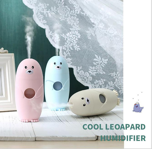 Cool leopard car Household Ultrasonic Aroma Diffuser Air Humidifier Lovely Small Fog Essential Oil Diffuser Colorful Night Light Mist Maker