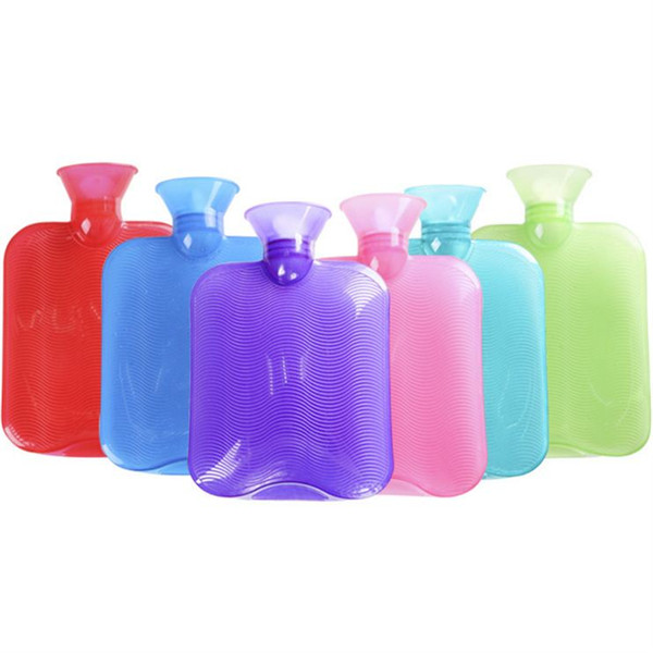 Wholesale DHL-Rubber Hot Water Bottle Premium Classic Transparent Hot Water Bottles Ideal For Pain Relief, Muscle Relaxation & Comfort Use