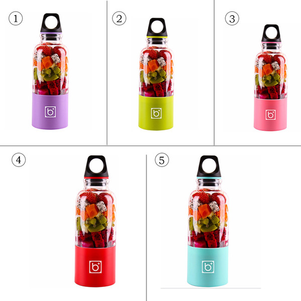 500ml Electric Juicer Cup Mini Portable USB Rechargeable Juicer Blender Maker Shaker Squeezers Fruit Orange Juice Extractor