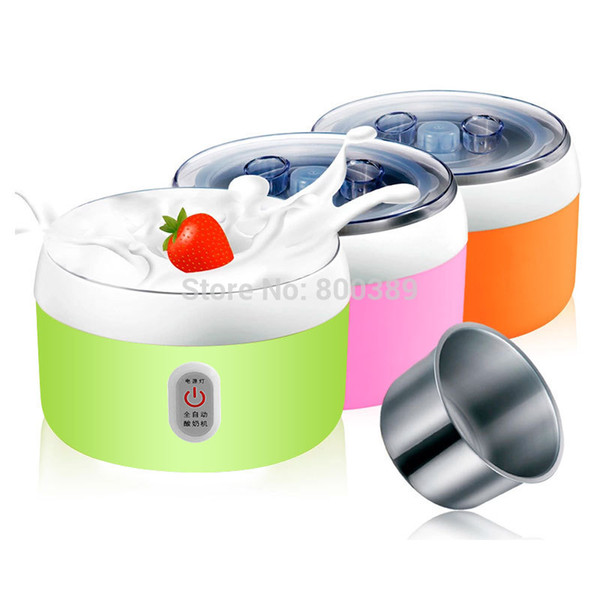 New 1.2L 15W Electric Automatic Yogurt Maker Stainless Steel Liner Container acidophilus Milk Tools Household Machine 220V