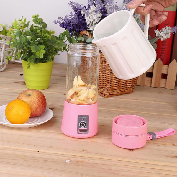 Fashion 4 Colors Portable juicer Household electric juicer 4 blade leaf portable mini charging juice cup travel out for special