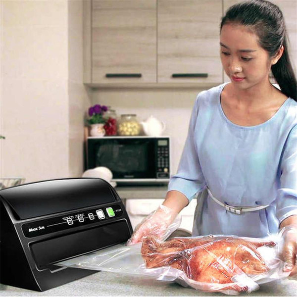 Automatic Dry Wet Vacuum Sealing machine Household Food Preservation Vacuum Sealer Multi-function Food Vacuum Film Bag Packing Machine