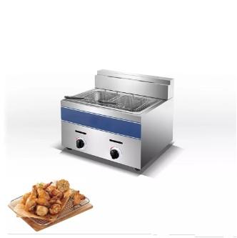 Double cylinder gas frying pan, commercial gas fryer, Double pot fryer, frying machine for frying machine LLFA