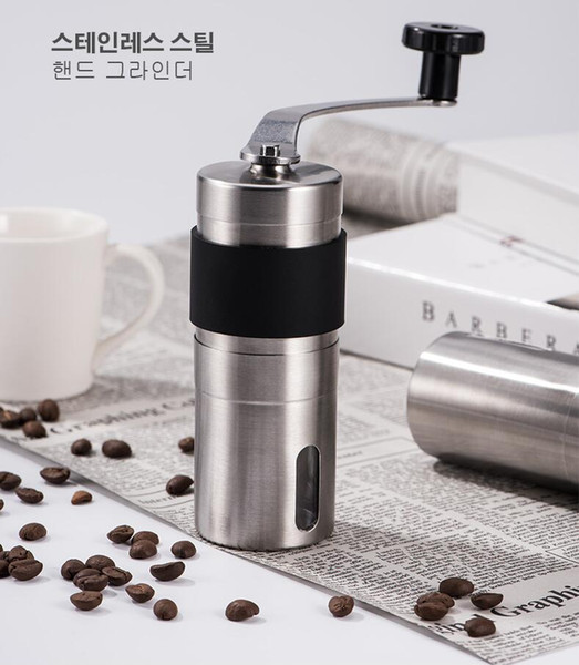 Coffee grinder Hand coffee grinder Stainless steel bean mill with silica gel Coffees maker coffee mill