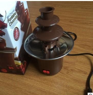 Household three layer chocolate fountain chocolate fondue homemade chocolate melting tower furnace band heating