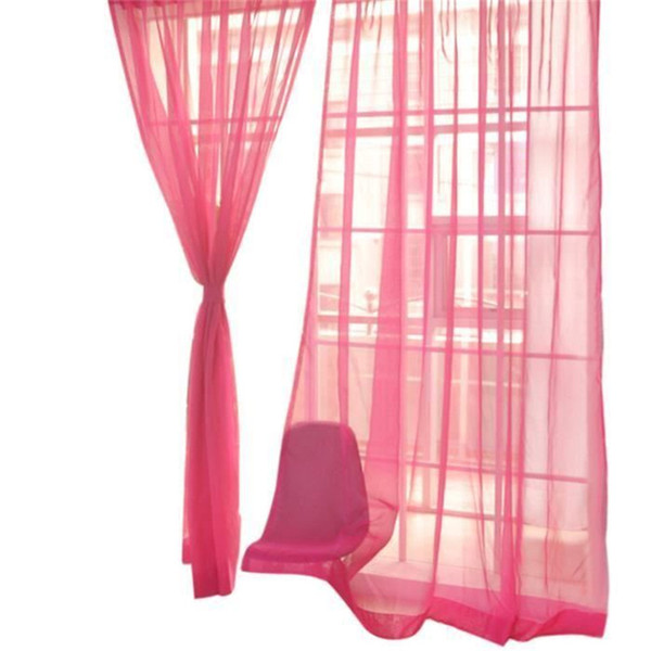 Fashion Curtain Drapes Home Decorations High quality Polyester Room Tulle Door Window Screening Curtain About 1*2M