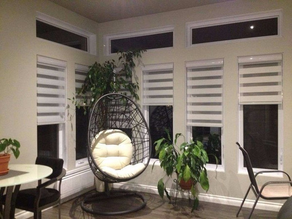 Zebra Blinds Roller Shutter Double Layer Shade Customized Curtains For Living Room double blinds zebra blinds