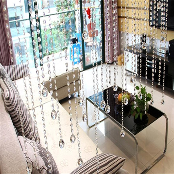 Crystal Glass Bead Curtain Luxury Living Room Bedroom Window Door Wedding Decor Wear-resistant Home Decor Creative C0327#30