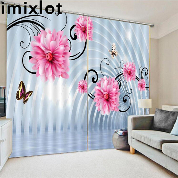 Imixlot Hawaiian Seascape Blackout Curtains for Bedroom Living Room kids Room Creative Printing Curtain Window Accessories