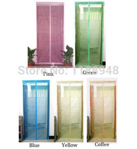 Details about 5colors Summer Mesh Screen Door Magnetic Stripe Anti Fly Mosquito Bug Curtain