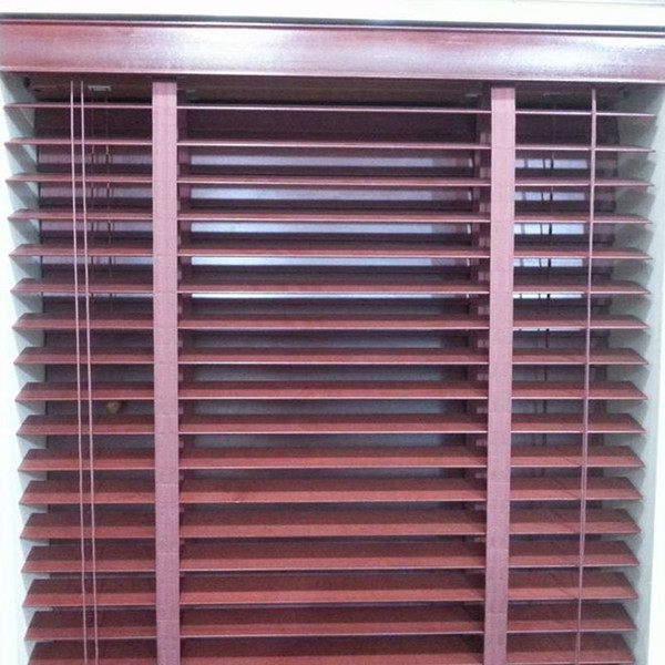 Wood Blinds Window Horizontal 2-inch Venetian Slat Variable Light Control Brown Custom Made to Measure