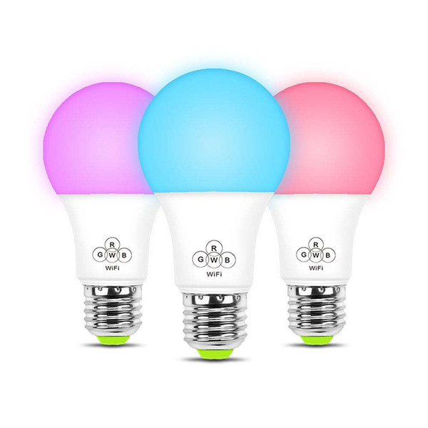 Home Smart WiFi Light Bulb 4.5W RGB Magic Wake-Up Lights Compatible with Alexa and Google Led Light Bulb Cellphone Control Color Tunable