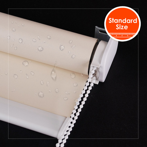 SCHRLING 2018 Hot Sales Waterproof blackout Roller Blinds Fire Retardant 38mm Aluminum Tube for bathroom Standard Size