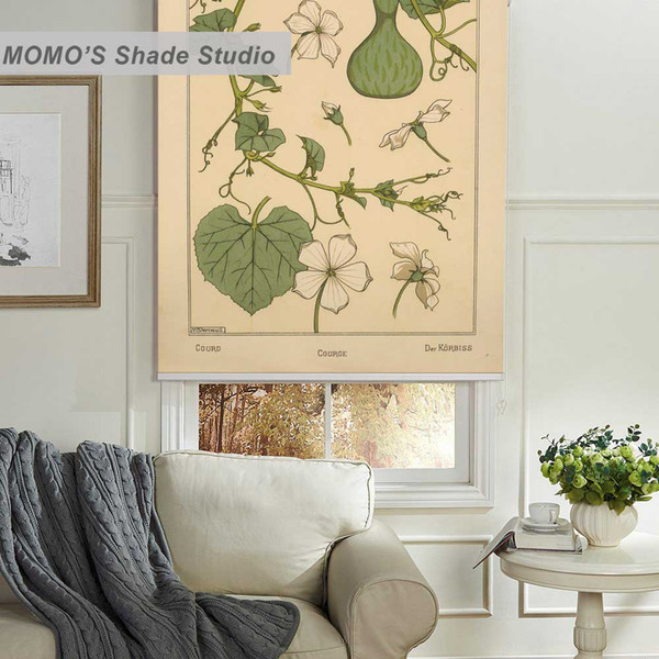 MOMO Painting Blackout Window Curtains Roller Shades Blinds Thermal Insulated Fabric Custom Size,PRB set793-797