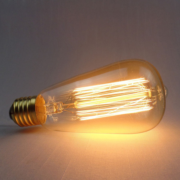 Retro Edison Light Bulb E27 220V 40W ST64 T45 G80 Filament Vintage Globe Bulb Antique Incandescent Bulb Edison Lamp