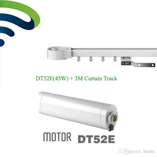 Ewelink Dooya Electric Curtain System DT52E 45W Curtain Motor with Remote Control+Motorized Aluminium Rail Tracks 3M