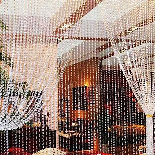 Wholesale- 30 Meters Transparent Plastic Resin Beads Curtain Window Door Wedding Backdrop