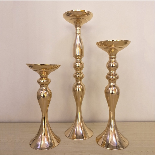 50cm Height Metal Candle Holder Candle Stand Wedding Centerpiece Flower Rack Road Lead gold and silver