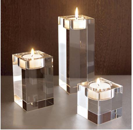 Home Decorations Candlestick Wedding Idea K9 Crystal Candle Holder Table Centerpieces Bar Coffee Shop Decorations