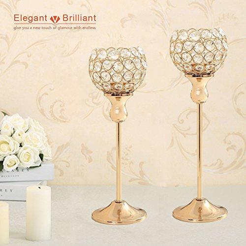 Wedding Table Centerpieces Candelabra Crystal Candlesticks Tealight Candle Holders for House Holiday Decoration Mothers Day Best Gift