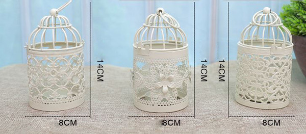 European Creative Romantic Iron Candle Holder Ornaments Hollow Cage Christmas Candles Taiwan Home Furnishing Wedding Props Gift Items