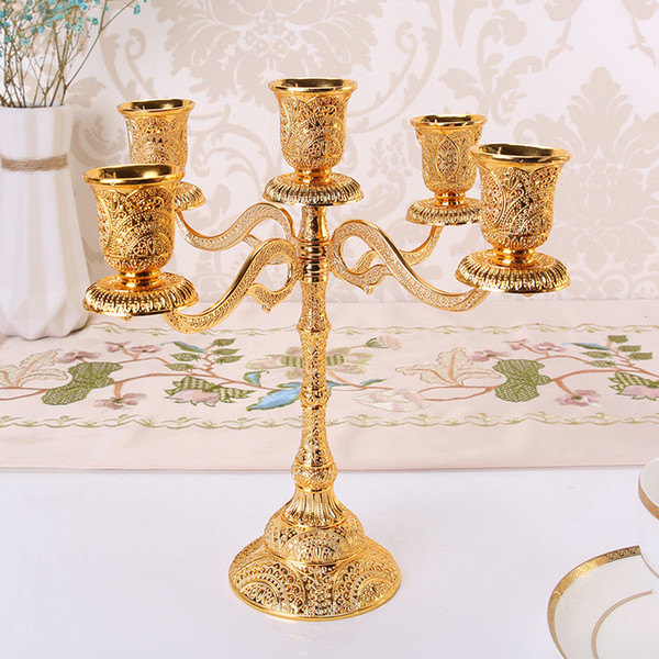 European style Candlestick Wedding 5 heads Three candlesticks dining table Candlelight dinner Hotel Home decoration factory wholesale