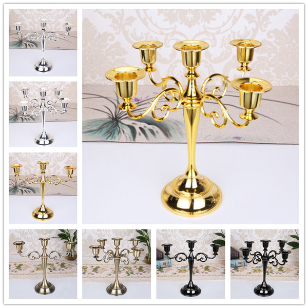 Candelabra candlestick holders 27cm height 3-arms 5-arms metal candle stand for church wedding birthday party home decration