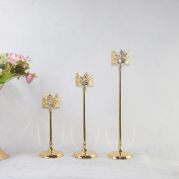 Single head Candlestick European style luxury dinner Candle Holders romantic Western restaurant Wedding Prop Hotel Decoration wholesale