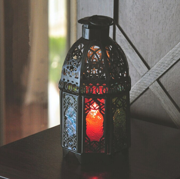 New Arrival Morocco Black Iron Lantern Candle Holder For Wedding Favors Gift Home Decorations Supplies Free Shipping