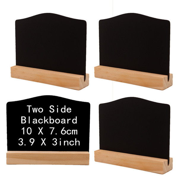 Rustic Table Number Mini Chalkboard Sign with Wood Stand 3.9x3inch Small Wooden Sign Buffet Display Plaque Novelty Decor