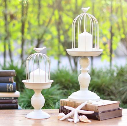 Free shipping European Classic design metal iron europe birdcage lantern candle holder wedding home decoration candlestick