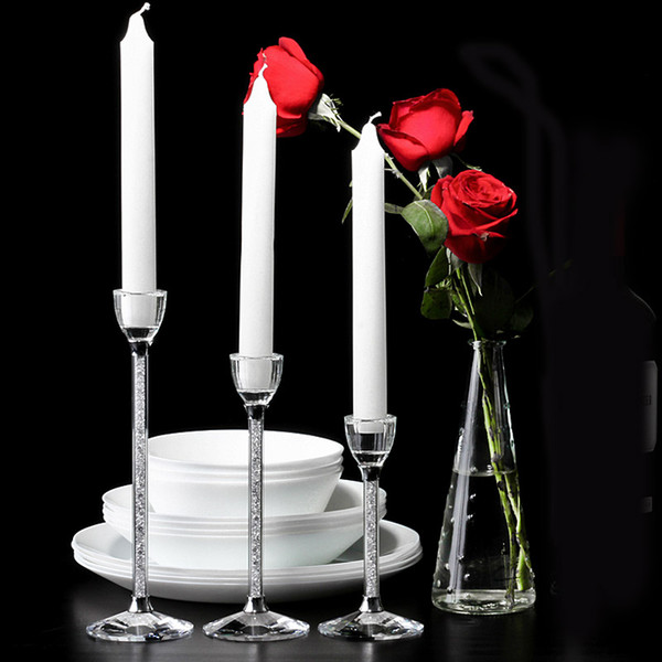 Wedding creative Party Candle Holders Personalized wedding centerpieces Glass Crystal candlestick Living Room Home Decoration