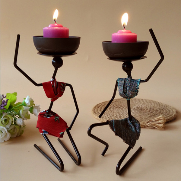 New Metal Christmas candle holders romantic Woman Shape home Store Bar decoration weeding birthday party candle holders Xmas Gift