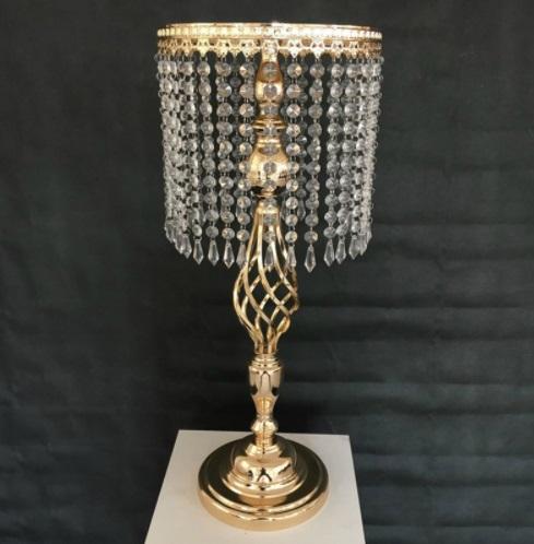 70cm Rhinestone Candelabra Silver Gold Color Candle Holder Table Centerpiece Vase Stand Crystal Candlestick Wedding Decoration