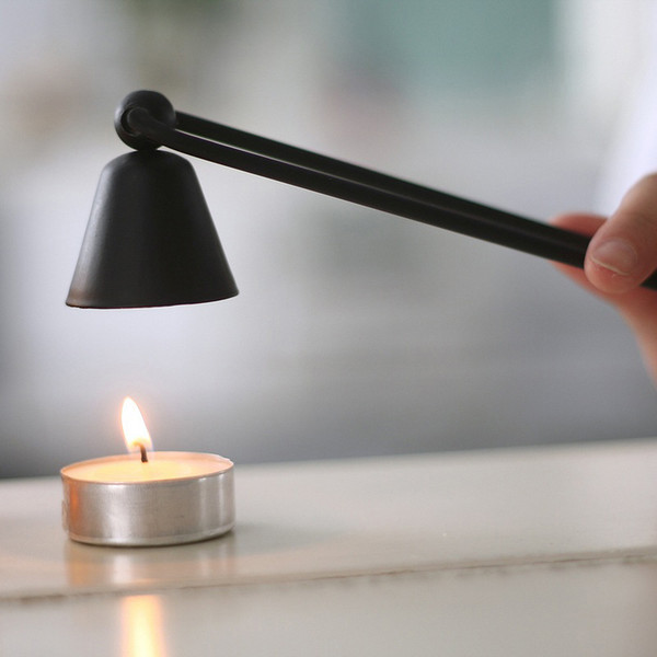 Metal Plated Candle Flame Snuffer Stainless Steel Candle Suppressor Candles Safety Extinguish Tools Candles Accessories For Party