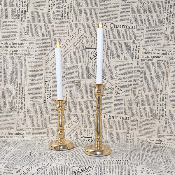 Single head Candlestick plating Gold color Candlestick Iron art For Buddha Home Decoration factory wholesale