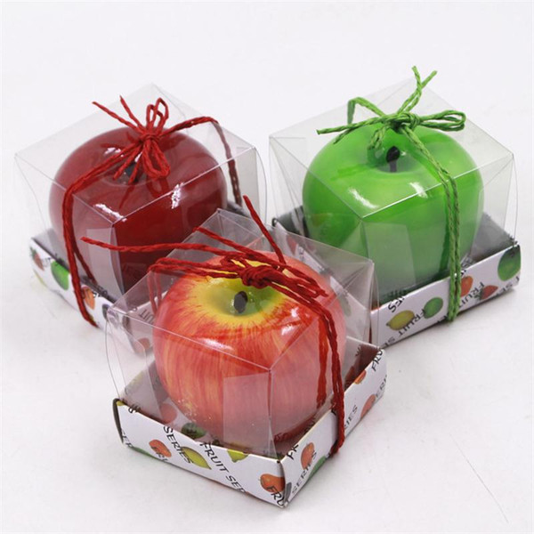 Fruit Candles Apple Shaped Candle Scented Bougie Festival Atmosphere Romantic Party Decoration Christmas Eve New Year Decor 2 5bk KK