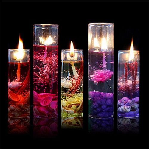 High Quality Aromatherapy Smokeless candles Ocean shells jelly essential oil Wedding candles romantic scented candles Color Random