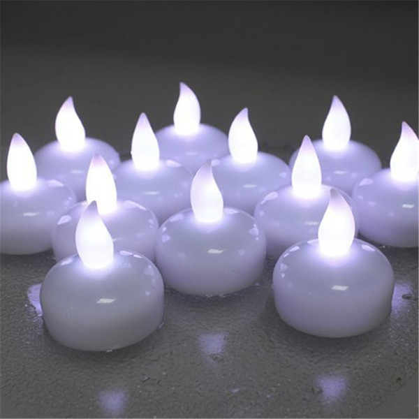 36pcs Cool White Flameless Floating Candles For Wedding ,Romatic Decorative -Floating -Candles ,Water Candle For Wedding Decoration